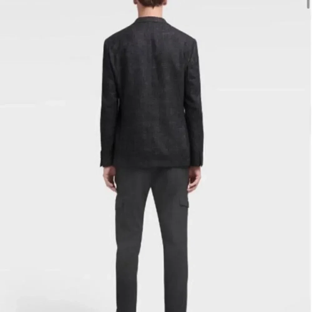 Dkny  Delsin Bllack /white Plaid Wool Bland Blazer